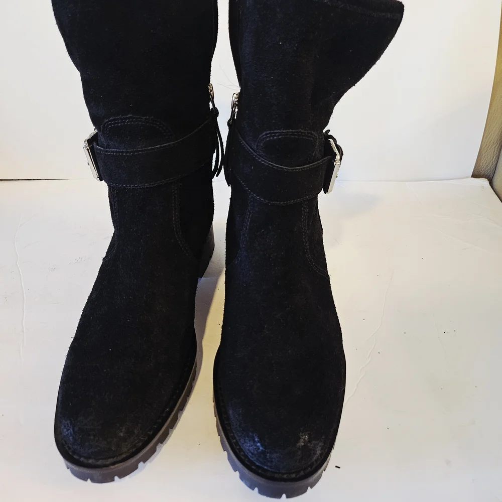 Sam Edelman Black Suede Winter Boots - Picture 2 of 12